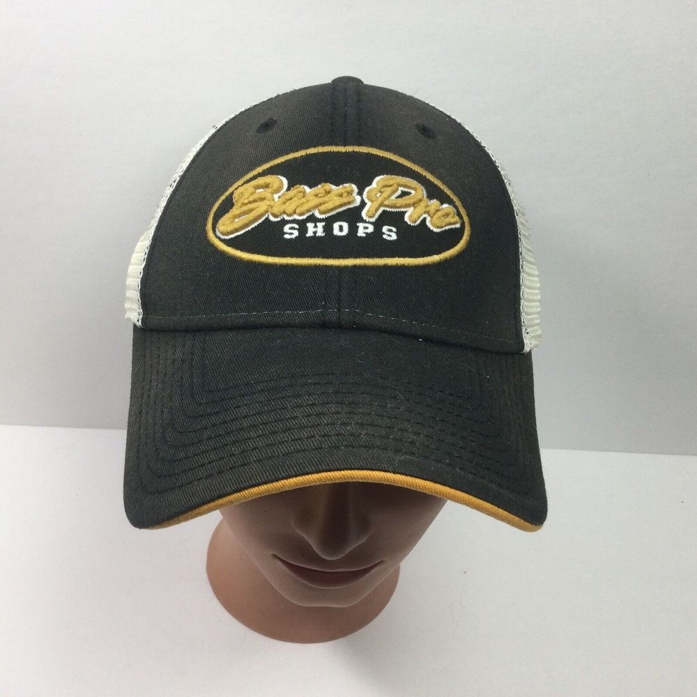 Bass Pro Shops Hat Flex one size Distressed Mesh Back Baseball Trucker Cap